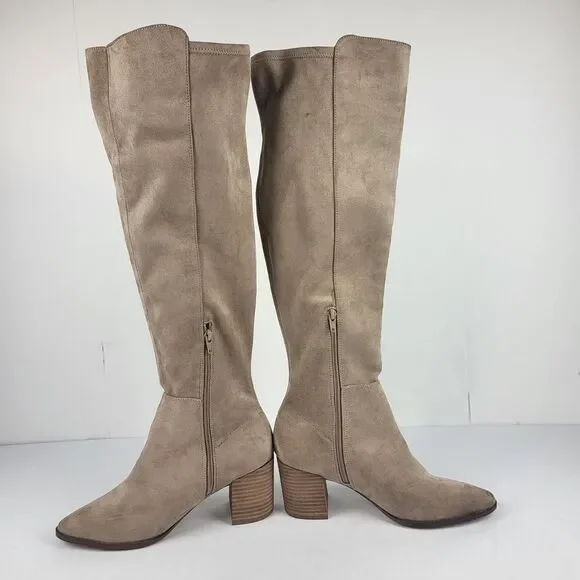 dv by dolce vita treasure women's over the knee boots synthetic almond toe 10 - Picture 10 of 16